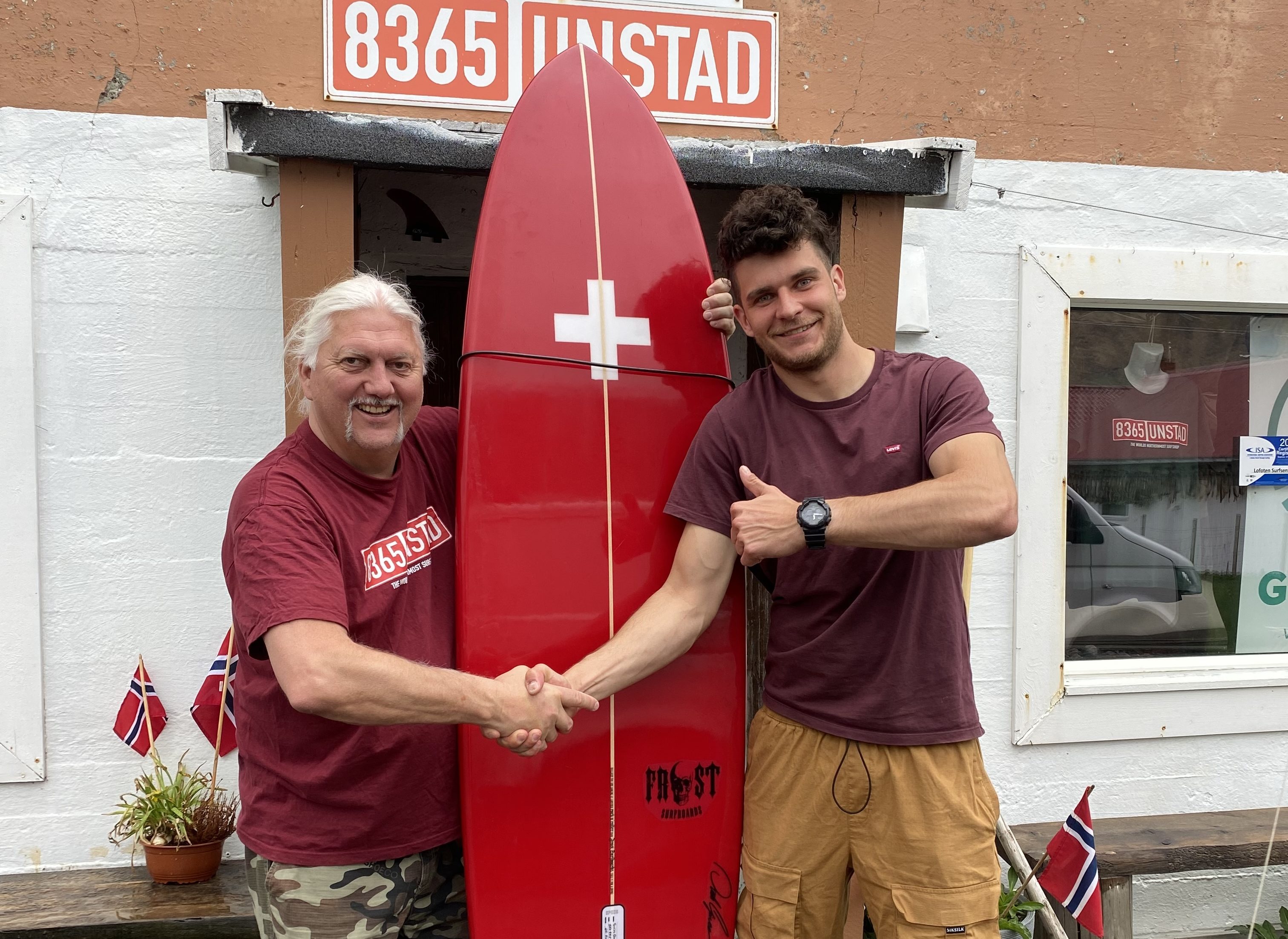 Mr Frost på Lofoten surfsenter