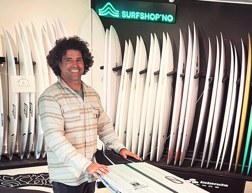 Seamus Fox i Surfshop.no hovedkvarteret.